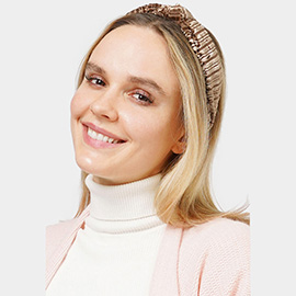 Striped Velvet Knot Burnout Headband