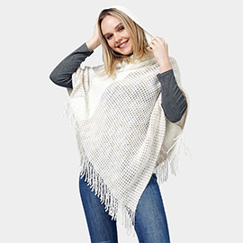 Knit Hooded Poncho