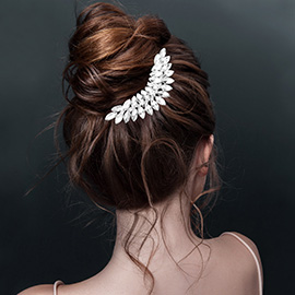 Marquise Stone Cluster Hair Comb