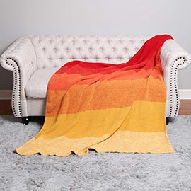 Sunshine Striped Reversible Throw Blanket