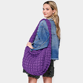 Quilted Puffer Shoulder / Crossbody Bag Cloud Bag