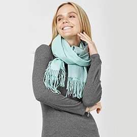 Reversible Solid Shawl Oblong Scarf