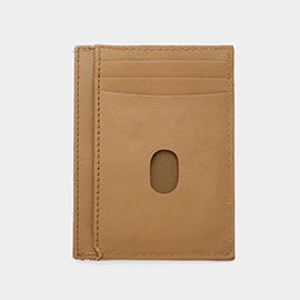 Genuine Leather Solid Card Holder Wallet