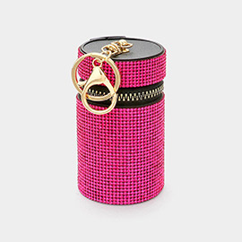 Bling Cylinder Soft Case Lipstick Bag / Keychain