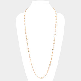 Round Lucite Link Long Necklace