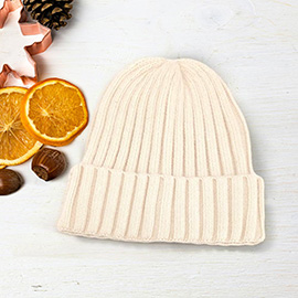 Solid Knit Beanie Hat