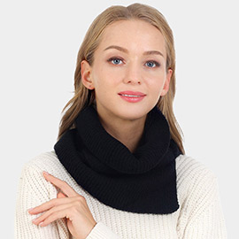 Solid Knit Snood Scarf