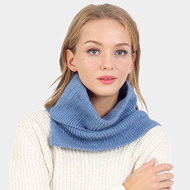 Solid Knit Snood Scarf