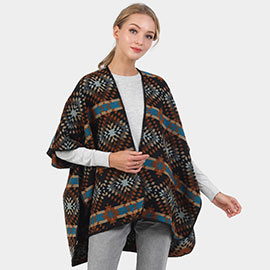 Boho Patterned Poncho