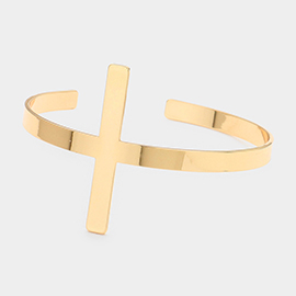 Metal Cross Cuff Bracelet