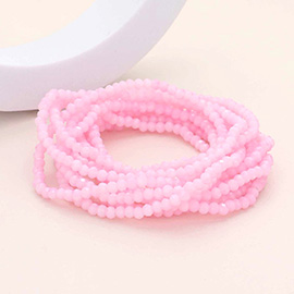 10PCS - Faceted Beaded Multi Layered Stretch Bracelets