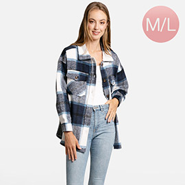 Plaid Check Patterned Boyfriend Fit Shacket