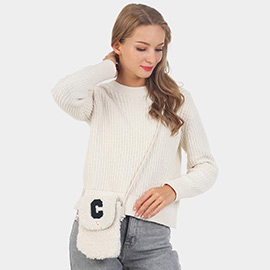 C Monogram Sherpa Crossbody Cellphone Bag