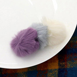 Faux Fur Triple Pom Pom Barrette