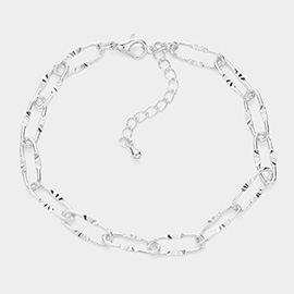 Open Metal Oval Link Bracelet