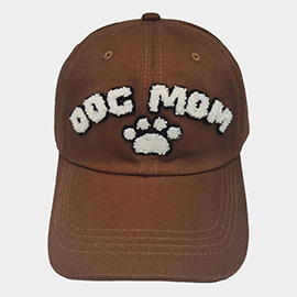 Dog Mom Message Paw Pointed Baseball Cap