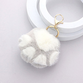 Faux Fur Paw Keychain