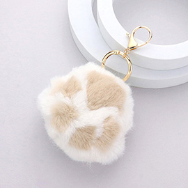 Faux Fur Paw Keychain