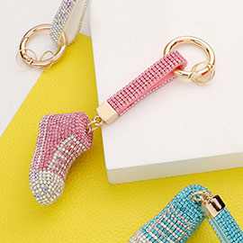 Rhinestone Pave Sneaker Keychain