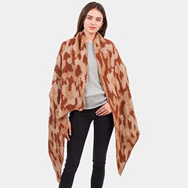 Leopard Fuzzy Heavy Scarf