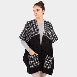 Indian Tribe Pattern Pocket Cape Poncho