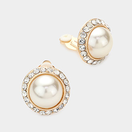 Pearl Clip On Earrings