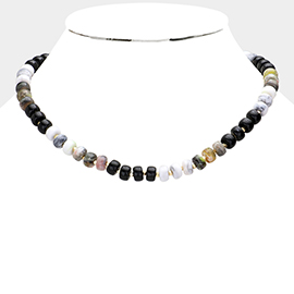 Natural Stone Beaded Necklace