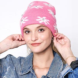 Gem Flower Beanie Hat