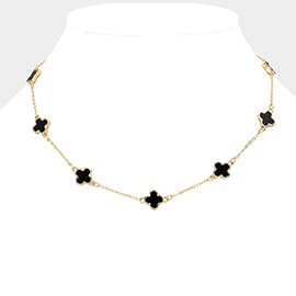 Quatrefoil Station Necklace