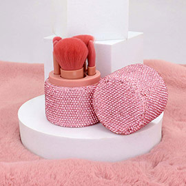 Bling Portable Make Up Brushes & Holder