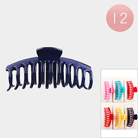 12PCS - Solid Hair Claw Clips