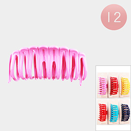 12PCS - Solid Hair Claw Clips