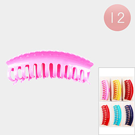 12PCS - Solid Hair Claw Clips