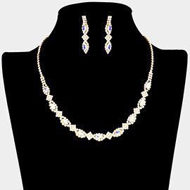 Marquise Stone Rhinestone Necklace