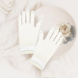 Fishnet Wedding Gloves