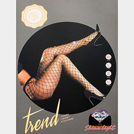 Bling Woman Charm Fishnet Pantyhose Tights