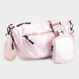 Puffer Half Moon Crossbody Bag