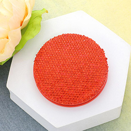 Bling Studded Round Compact Mirror