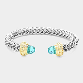 CZ Stone Tip Cuff Bracelet