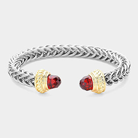 CZ Stone Tip Cuff Bracelet