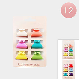 12 SET OF 6 - Mini Hair Claw Clip Set