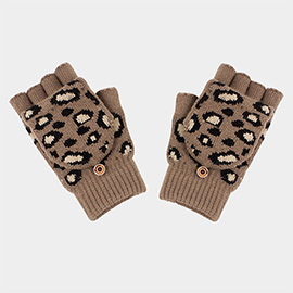 Leopard Fingerless Gloves