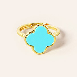 Gold Dipped Quatrefoil Ring