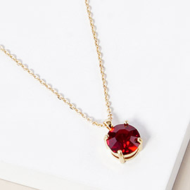 January - Birthstone Pendant Necklace