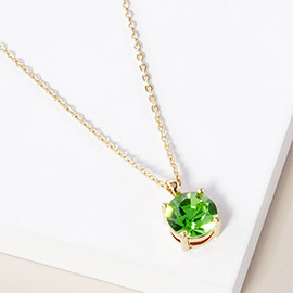 August - Birthstone Pendant Necklace