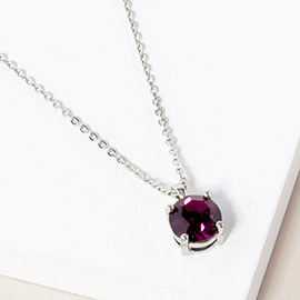 Febrary - Birthstone Pendant Necklace