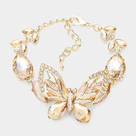 Multi Stone Butterfly Evening Bracelet