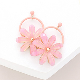 Resin Flower Earrings