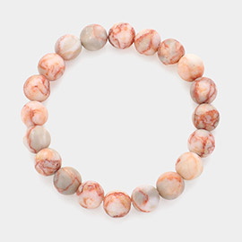 Natural Stone Beaded Stretch Bracelet