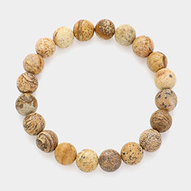 Natural Stone Beaded Stretch Bracelet